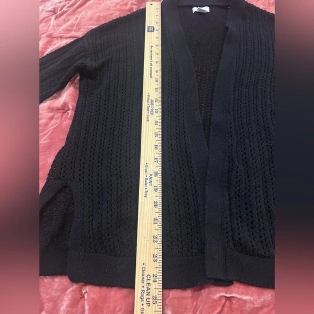XSmall Old Navy Black Crocheted Cardigan Quarter Sleeves‎ Winter Fall - Picture 5 of 12